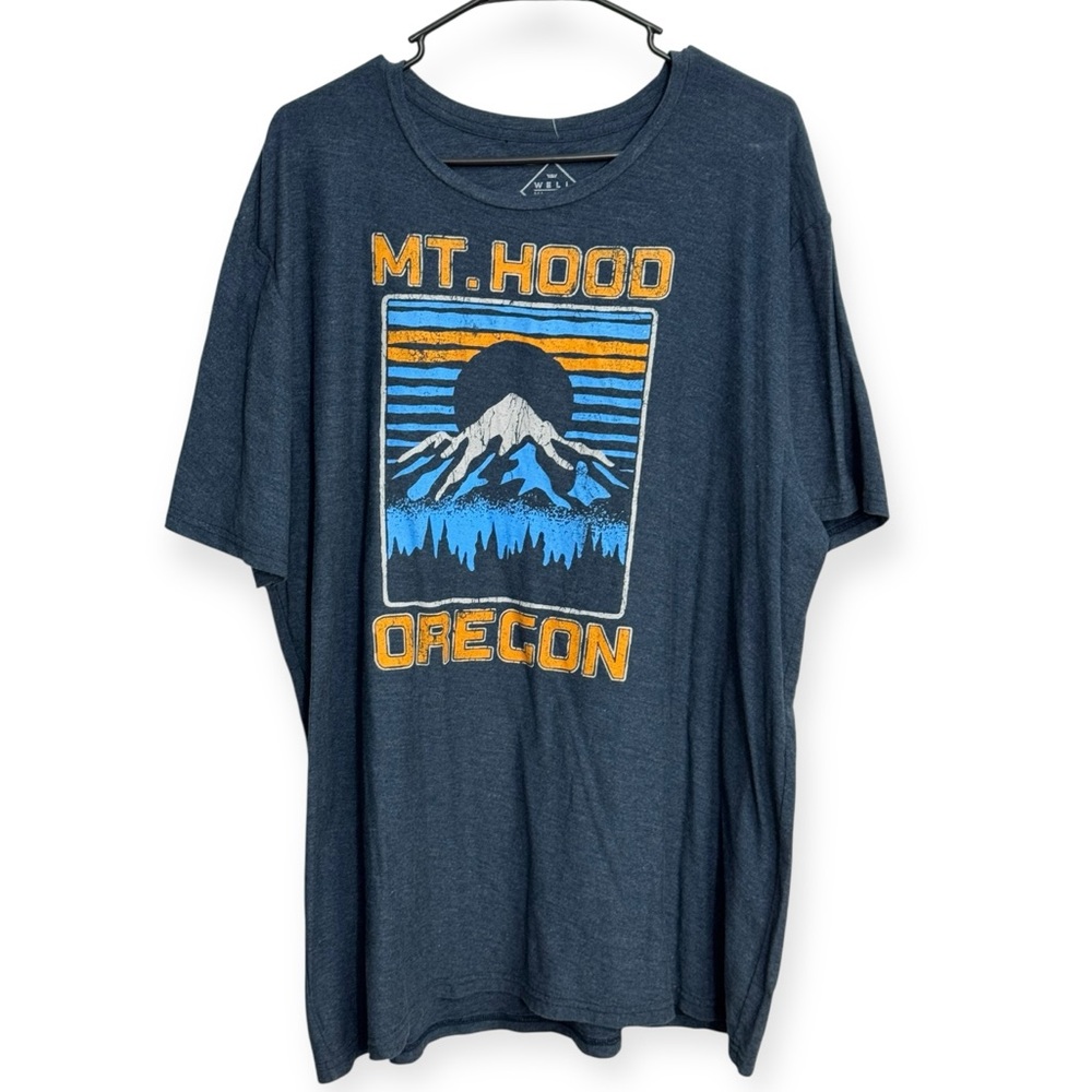 Well Worn Mt. Hood Oregon Graphic Tee -‎ Navy Blue